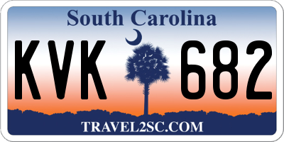SC license plate KVK682