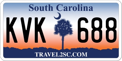 SC license plate KVK688