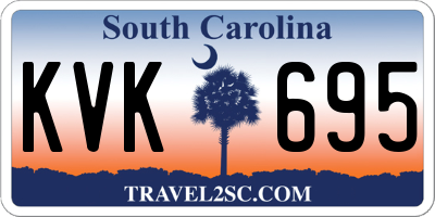 SC license plate KVK695