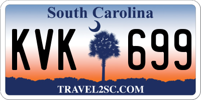 SC license plate KVK699