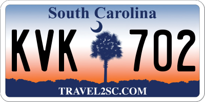 SC license plate KVK702