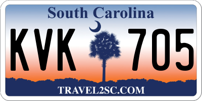 SC license plate KVK705