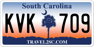 SC license plate KVK709