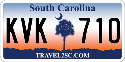 SC license plate KVK710