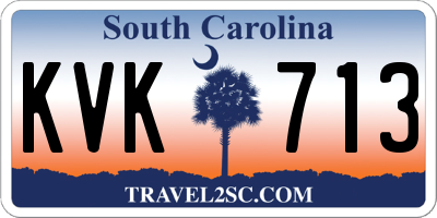 SC license plate KVK713