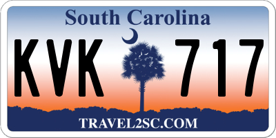SC license plate KVK717