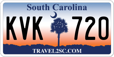 SC license plate KVK720
