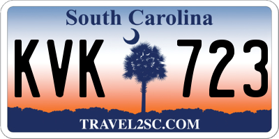 SC license plate KVK723