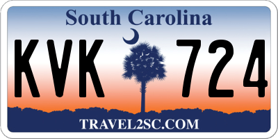 SC license plate KVK724