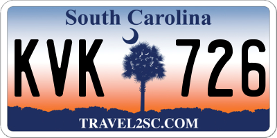 SC license plate KVK726