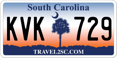 SC license plate KVK729