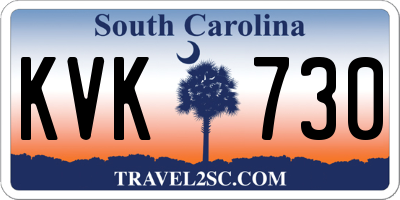 SC license plate KVK730