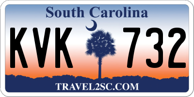 SC license plate KVK732