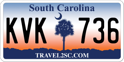 SC license plate KVK736