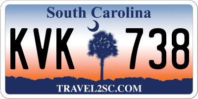 SC license plate KVK738