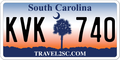 SC license plate KVK740