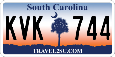 SC license plate KVK744