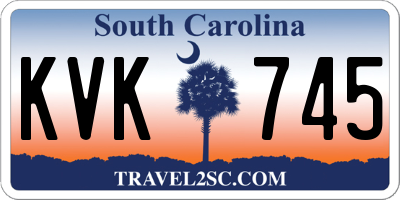 SC license plate KVK745