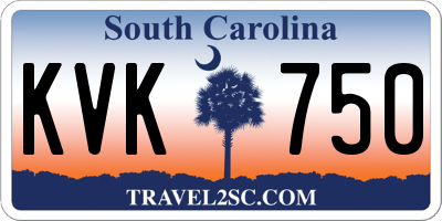 SC license plate KVK750