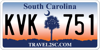 SC license plate KVK751