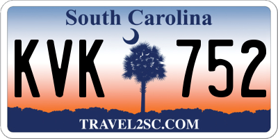 SC license plate KVK752