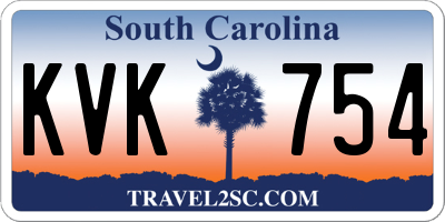 SC license plate KVK754