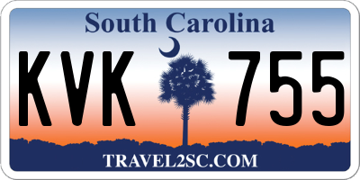 SC license plate KVK755