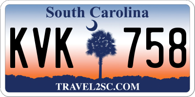 SC license plate KVK758