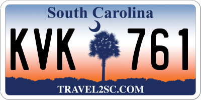 SC license plate KVK761