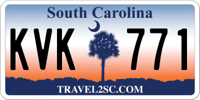 SC license plate KVK771