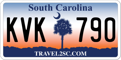 SC license plate KVK790