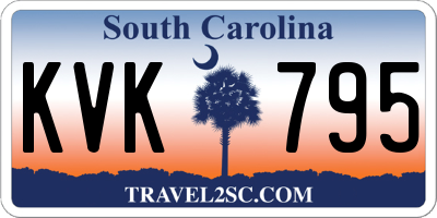 SC license plate KVK795