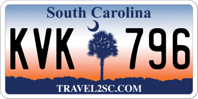 SC license plate KVK796