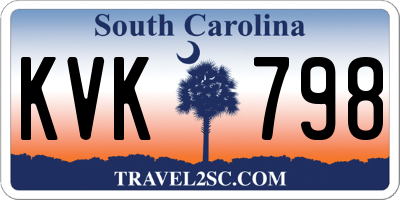 SC license plate KVK798