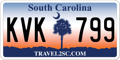 SC license plate KVK799