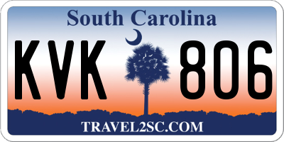 SC license plate KVK806