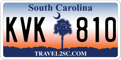 SC license plate KVK810