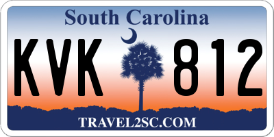 SC license plate KVK812