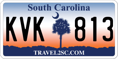 SC license plate KVK813