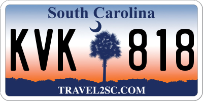SC license plate KVK818