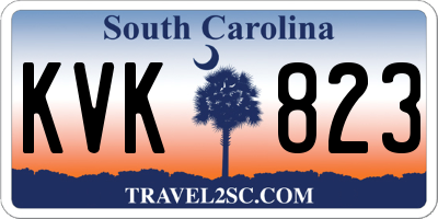 SC license plate KVK823
