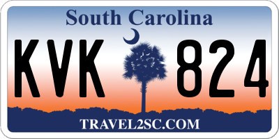 SC license plate KVK824