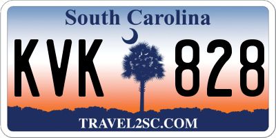 SC license plate KVK828