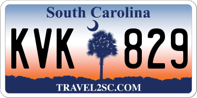 SC license plate KVK829