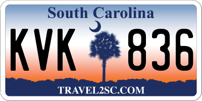 SC license plate KVK836