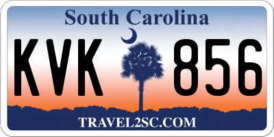 SC license plate KVK856