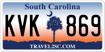 SC license plate KVK869