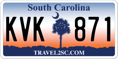 SC license plate KVK871