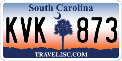 SC license plate KVK873