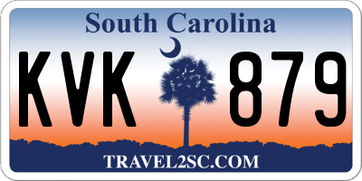 SC license plate KVK879